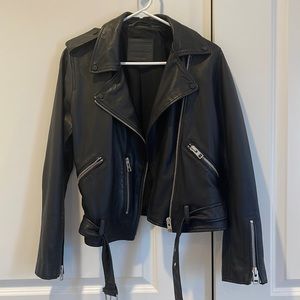 All Saints black leather jacket